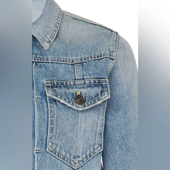 NWT Current/Elliott Light Wash Boulder Jean Jacket Dream Water Size 2 (Medium) - Picture 13 of 14